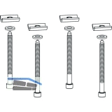 MACO Fiber-Therm Eckverbinder-Befestigungsset unten, Stahl verzinkt (101341)