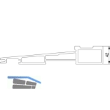 MACO Fiber-Therm Bodenschwelle Grundkrper 240, L=3000 mm, silber (466909)