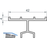 MACO HS Fhrungsschiene oben universal nieder, silber, L=5000 mm (N20915)