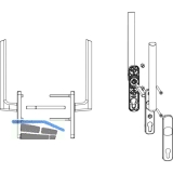 MACO HS Griffgarnitur 12, PZ innen/auen, TS 56-68 mm, silber (103668)