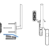 MACO HS Griffgarnitur 12, innen, TS 79-86 mm, Alu silber eloxiert (104247)