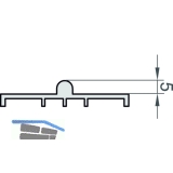 MACO HS Laufschiene unten flach, H=5 mm, silber, L=5000 mm (N20215)