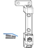 MACO Scherenlager MAMMUT 180 kg, mit 9 mm Tragezapfen, wei, links (212543)