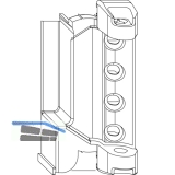 MACO Scherenlager Doppeltopf 4/18-9 mm, 130 kg, links, silber (202542)