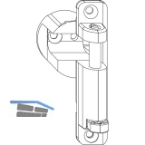 MACO Scherenlager Topf links 12/18-9 mm, 130 kg, silber (52397)