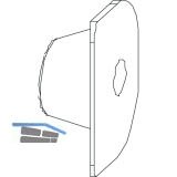 MACO Aufsteckhlse f. 3-flg. Fenster f. Verschlusszapfen (94031)