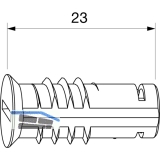 MACO-TRONIC Magnet einschraubbar in Zink Gehäuse, silber (465323)