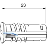 MACO-TRONIC Magnet einschraubbar in Zink Gehuse, silber (465323)