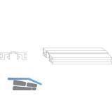 Adapter fr Unterftterungsprofil, 5000 mm, Kunststoff schwarz