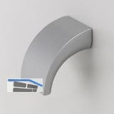 Knopf Terra Breite 30 mm, Tiefe 25 mm, ZN alufarbig