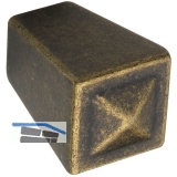 Knopf Atlanta Breite 18 mm, Tiefe 27 mm, ZN altmessing brniert
