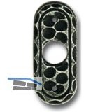 HRTNAGL Ovalrosette 30 x 42 mm, verzinkt schwarz lackiert