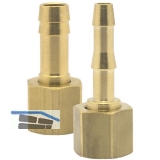 Druckluft Schlauchtlle Messing mit berwurfmutter IG 1/4\&quote; fr 6 mm Schlauch