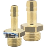 Druckluft Einschraubtlle Messing mit AG 1/4\&quote; fr 6 mm Schlauch