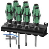 WERA Schraubendreher-Satz 335/350/367/7+Rack Schlitz/Pozidriv/Phillips/Torx7-tlg