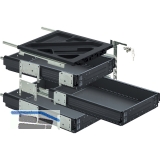 HETTICH SYSTEMA TOP 2000 Container-Set Sil Sys, Vollauszug, ET 530,schw.