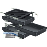 HETTICH SYSTEMA TOP 2000 Container-Set Silent System, Teilauszug, ET 730mm,schw.