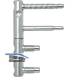 Stahlzargenband 3-DIM 2-tlg. o. Aushngesich.  15mm, Hhe 112mm,verzinkt silber