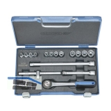 GEDORE Steckschlssel-Satz 30GMU-10 3/8\&quote;vierkant mit Umschaltknarre 17-teilig