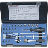 GEDORE Steckschlssel-Satz 1/4\&quote; 20 IMU-3 mit Umschalknarre 32-teilig