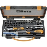 BETA Steckschlssel-Satz 900/C11 1/4\&quote;vierkant mit Umschaltknarre 36-teilig