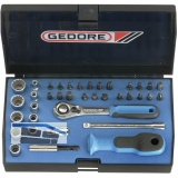 GEDORE Steckschlssel-Satz D20KMU 1/4\&quote;vierkant mit Umschaltknarre 37-teilig