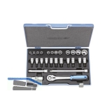GEDORE Steckschlssel-Satz 19IMU-10 1/2\&quote;vierkant mit Umschaltknarre 27-teilig