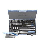 GEDORE Steckschlssel-Satz 19V20U-10 1/4\&quote;+1/2\&quote;vierkant mit Umschaltknarre 50-tlg
