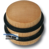 Bodentrpuffer  -  40 mm, Hhe 34 mm, Anschlag 2 Gummiringe, Buche