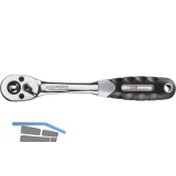 Umschaltknarre 3/8\&quote; vierkant DIN3122D 72 Zhne und 2K-Griff