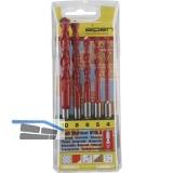 ALPEN HM-Universalbohrer Satz Profi-Multicut 1/4\&quote;Sechskantschaft 4-10 mm 5-tlg
