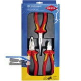 KNIPEX Zangen-Set VDE Elektro-Paket 3-tlg.Kombi-Flachrundzange, Seitenschneider