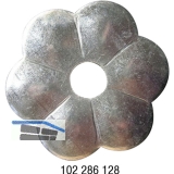 Zierrosette (Pfettenscheibe)  80x4 mm, Bohr- 17 mm, Stahl verzinkt (C)