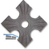 Zierrosette (Pfettenscheibe) 70x70x4mm, Bohr- 13 mm, Stahl schwarz pulverbesch.