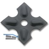 Zierrosette (Pfettenscheibe) 80x80x4 mm, Bohr- 13 mm,Stahl schwarz pulverbesch.