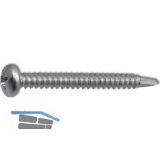 SECOTEC Bohrschraube Linsenkopf DIN7504M 4,8X19 verzinkt-blau KP-100