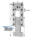 SIMPSON Hirnholzverbinder ETB 190-B Aluminium mit Zulassung