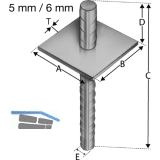 SIMPSON Sttzenfuss PA 70G feuerverzinkt