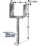 SIMPSON Sttzenfuss PPD 100/70G feuerverzinkt mit Zulassung