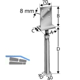 SIMPSON Sttzenfuss PVIG-B hhenverstellbar feuerverzinkt mit Zulassung