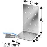 SIMPSON Winkelverbinder ANP 60x 60x2.5x 80 feuerverzinkt ( ANP256680 )