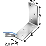 SIMPSON Winkelverbinder ANPS 40x 40x2.0x 25 feuerverzinkt ( ANPS204425 )