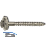 Spenglerschraube 4.5x 25 TX20 Edelstahl A2 mit Dichtscheibe  15mm vormontiert