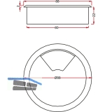 SECOTEC Kabeldurchgang rund 80 mm 3-teilig braun SB-1 BL12