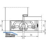 Trband TECTUS TE 526 3D, verdeckt f. stumpfe Tren, Edelstahl matt gebrstet