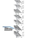 Gleitabschlussprofil U Alu sand eloxiert 10/2700 mm