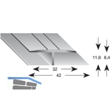 Gleitabschlussprofil H Alu silber eloxiert 8/2700 mm