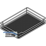 VAUTH-SAGEL WACO Eckschrank-Schwenkauszug Korbvariante Saphir, li., Stahl silber