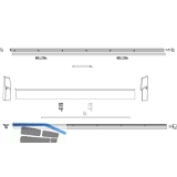 MACO SKB-S/SE/Z/PAS Profil-Set Gr.2, FFB 901-1050 mm, L=2230 mm, wei