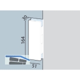 Gegenkasten GK 50 für Mittel und Eckschloss, Edelstahl 03.220